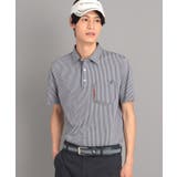 ブルー(393) | サッカーストライプ ポケットあり 半袖ポロシャツ | adabatmen