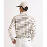 【吸湿発熱】ボーダーデザイン 長袖ハーフジッププルオーバー | adabatmen | 詳細画像1