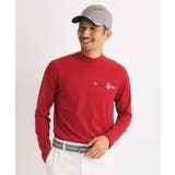 レッド(062) | 【吸湿発熱】メッセージロゴデザイン 長袖モックネックプルオーバー | adabatmen