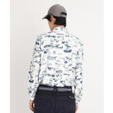 ゴルフマップデザイン 長袖ポロシャツ | adabatmen | 詳細画像1