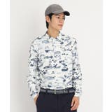 ホワイト(102) | ゴルフマップデザイン 長袖ポロシャツ | adabatmen