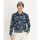 ネイビー(194) | ゴルフマップデザイン 長袖ポロシャツ | adabatmen