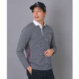 吸水速乾 サッカーストライプ長袖ポロシャツ | adabatmen | 詳細画像4