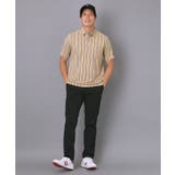 吸水速乾 UVカット ワインシャンブレーストライプポロシャツ | adabatmen | 詳細画像2