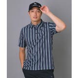 吸水速乾 UVカット ワインシャンブレーストライプポロシャツ | adabatmen | 詳細画像8