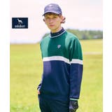 グリーン(022) | 【新レーベル ADABAT NAVY】トリコロールクルーニット | adabatmen