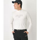 ホワイト(001) | 【吸湿発熱】メッセージロゴモックネックロンT | adabatmen