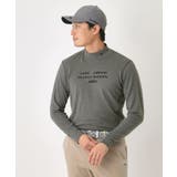 チャコールグレー(013) | 【吸湿発熱】メッセージロゴモックネックロンT | adabatmen