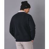 【新レーベル ADABAT NAVY】フルールドリスVネックニット | adabatmen | 詳細画像4