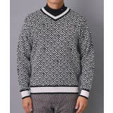 【新レーベル ADABAT NAVY】フルールドリスVネックニット | adabatmen | 詳細画像13