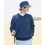 【新レーベル ADABAT NAVY】フルールドリスVネックニット | adabatmen | 詳細画像1