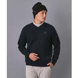 【新レーベル ADABAT NAVY】フルールドリスVネックニット | adabatmen | 詳細画像3