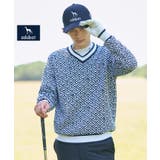 ホワイト(002) | 【新レーベル ADABAT NAVY】フルールドリスVネックニット | adabatmen