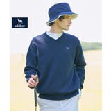 ブラック(019) | 【新レーベル ADABAT NAVY】フルールドリスVネックニット | adabatmen