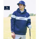 ネイビー(094) | 【新レーベル ADABAT NAVY】ブロッキングラインロゴフーディー | adabatmen