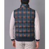 【新レーベル ADABAT NAVY】撥水 タータンチェック中綿ベスト | adabatmen | 詳細画像10