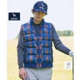 ネイビー(294) | 【新レーベル ADABAT NAVY】撥水 タータンチェック中綿ベスト | adabatmen