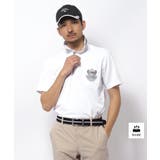 ホワイト(001) | 吸水速乾 ドライポケットエンブレムポロシャツ | adabatmen