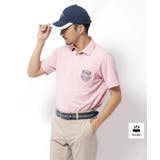 ピンク(071) | 吸水速乾 ドライポケットエンブレムポロシャツ | adabatmen