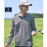ホワイト(401) | 【ADABAT NAVY】トゥースチェックジャカード長袖ポロシャツ | adabatmen