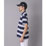 【ADABAT NAVY】UVカット ランダムボーダー半袖ポロシャツ | adabatmen | 詳細画像5