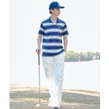 【ADABAT NAVY】UVカット ランダムボーダー半袖ポロシャツ | adabatmen | 詳細画像2