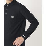 ボタニカルジャカード長袖ポロシャツ | adabatmen | 詳細画像13