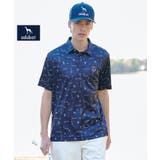ネイビー(194) | 【ADABAT NAVY】カノコサマーロゴプリント半袖ポロシャツ | adabatmen