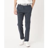 ネイビー(294) | サッカーチェックテーパードパンツ | adabatmen