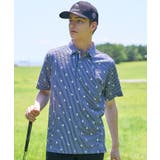 【ADABAT NAVY】モノグラムサッカー半袖ポロシャツ | adabatmen | 詳細画像1 