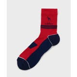 レッド(062) | 【新レーベル ADABAT NAVY】バイカラーショートソックス | adabatmen