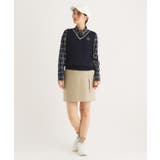 スリットチェックデザイン 台形スカート | adabat | 詳細画像2 