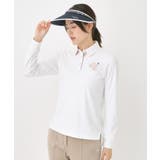 ホワイト(001) | 起毛ストレッチ長袖ポロシャツ | adabat