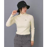 【ADABAT NAVY】ワイドリブスプリットカラーニット | adabat | 詳細画像1 