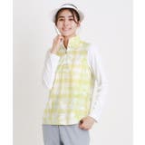 UVカット/吸水速乾 フラワーチェックハーフジッププルオーバー | adabat | 詳細画像15 