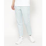 ブルー(191) | サッカーストライプアンクルパンツ | adabat