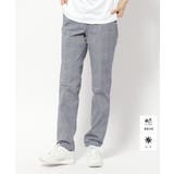 ホワイト(201) | UVカット/接触冷感 クールタッチグレンチェックストレートパンツ | adabat