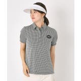 ブラック(219) | 【吸水速乾】千鳥ジャカードポロシャツ | adabat