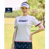 ホワイト(002) | 【ADABAT NAVY】フロントロゴワイドリブモックニット | adabat