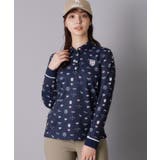 【ADABAT NAVY】シャダンモノグラム長袖ポロシャツ | adabat | 詳細画像7 