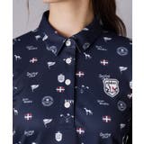 【ADABAT NAVY】シャダンモノグラム長袖ポロシャツ | adabat | 詳細画像14 
