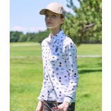 【ADABAT NAVY】フィルサーモ モノグラム長袖ポロシャツ | adabat | 詳細画像3 