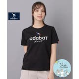 ブラック(019) | 【ADABAT NAVY】接触冷感/抗菌防臭/消臭 アイスクリアコットンロゴT | adabat
