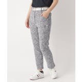 ブルー(093) | スラブツイードジャージテーパードパンツ | adabat