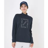 ネイビー(094) | ドットロゴプリントモックネックプルオーバー | adabat