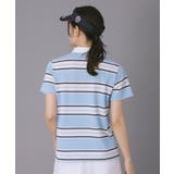 【ADABAT NAVY】ランダムボーダー半袖ポロシャツ | adabat | 詳細画像1 
