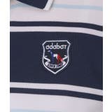【ADABAT NAVY】ランダムボーダー半袖ポロシャツ | adabat | 詳細画像8 