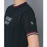 【ADABAT NAVY】ケーブルストライプ半袖モックニット | adabat | 詳細画像10 