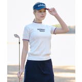 【ADABAT NAVY】ケーブルストライプ半袖モックニット | adabat | 詳細画像14 