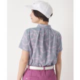 シャンブレープリント半袖ポロシャツ | adabat | 詳細画像1 